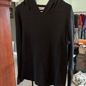 Elegant Black Hooded Sweater for Women